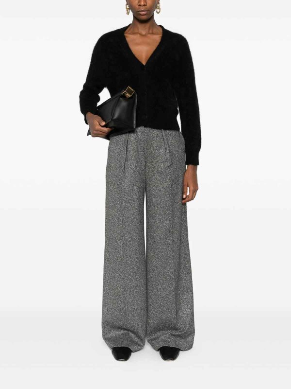 TABARONI CASHMERE: Suéteres con cuello pico online - Suéter Con Cuello De Pico - Negro