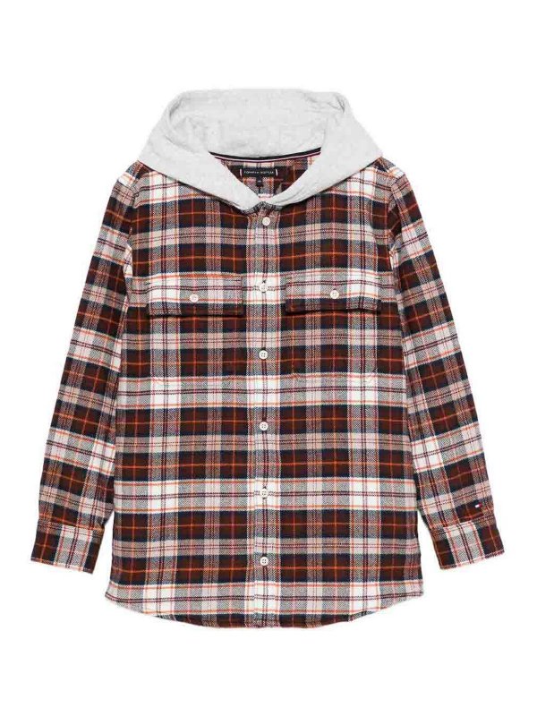 TOMMY HILFIGER: Sweatshirts & Sweaters - Checked Hoodie For Boys