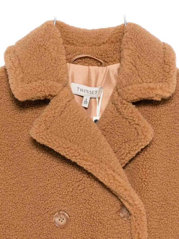 TWINSET: Fourrure online - Manteau En Fourrure - Camel