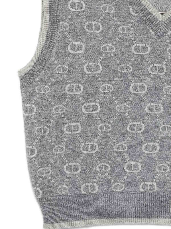 The Best Shops TWINSET: maglieria gilet - Giubbotto del logo monogramma