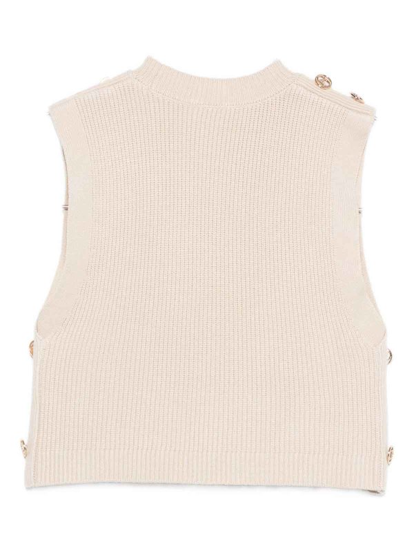 TWINSET: vests online - Knitted Vest With Buttons