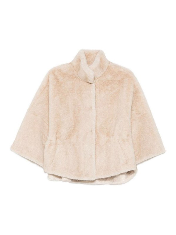 VALENTINI 1972: 毛皮＆シアリングコート - 毛皮/ムートンコート - ベージュ