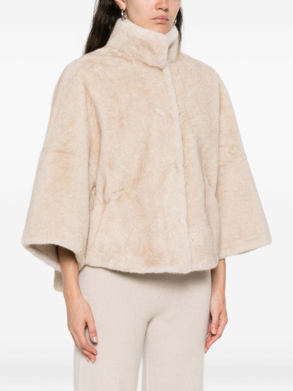 The Best Shops VALENTINI 1972: 毛皮＆シアリングコート - 毛皮/ムートンコート - ベージュ