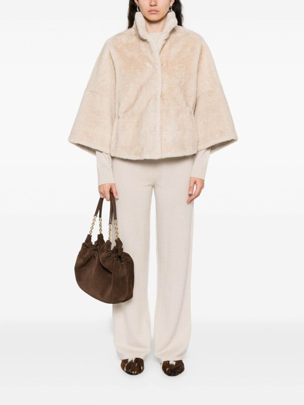 毛皮/ムートンコート - ベージュ shop online: VALENTINI 1972