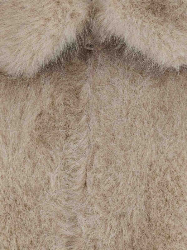 The Best Shops VALENTINI 1972: Fur & Shearling Coats - Beige Faux Fur Crop Jacket