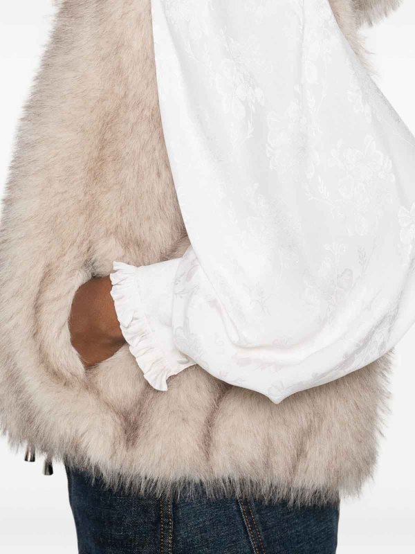 The Best Shops VALENTINI 1972: Pellicce e montoni - Giubbotto di pelliccia in finto beige