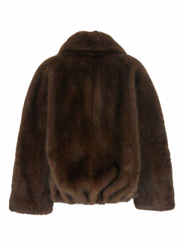 The Best Shops VALENTINI 1972: Fur & Shearling Coats - Brown Faux Fur Jacket