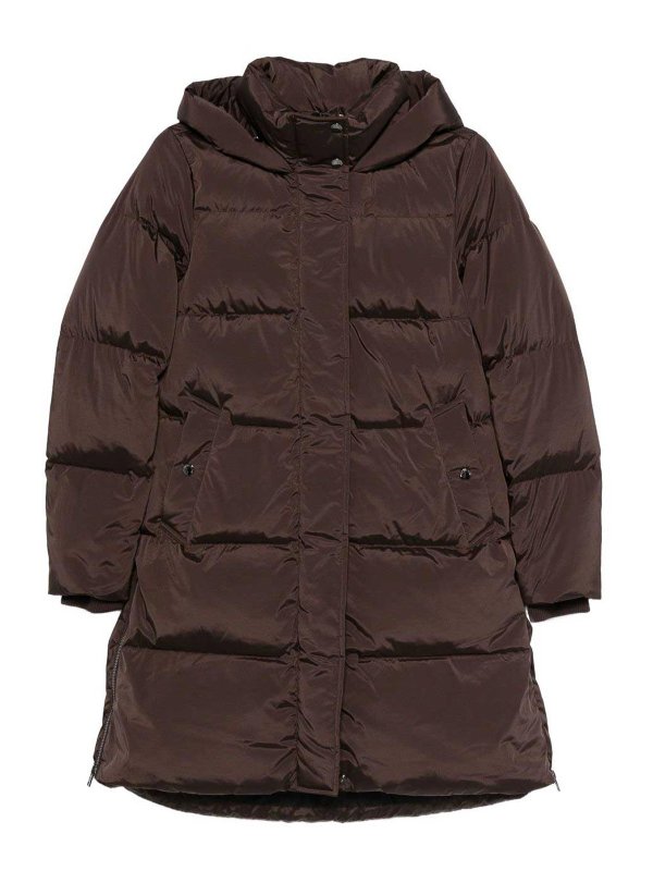 WOOLRICH: padded jackets - Hooded Long Down Jacket