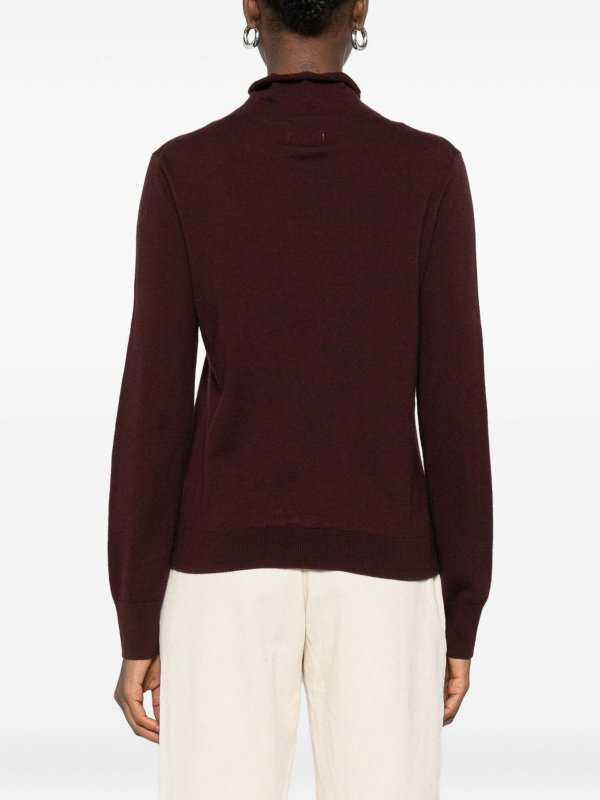 Suéter Cuello Redondo - Rojo Oscuro shop online: YERSE