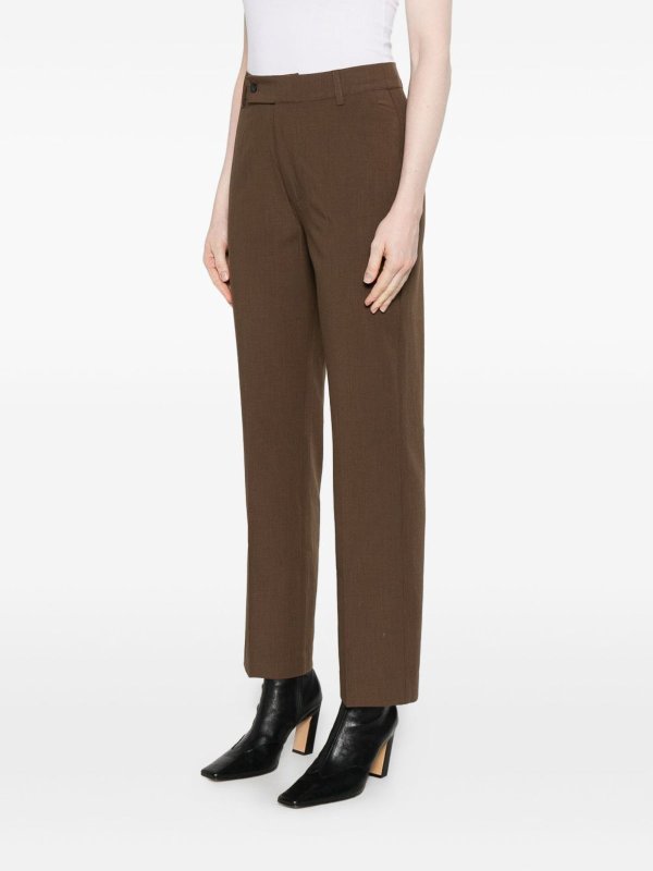 Saigon Pants In Brown Wool Blend shop online: YERSE