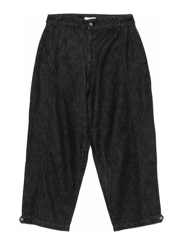 YERSE: straight leg jeans - Texas Jeans In Charcoal Grey Organic Cotton