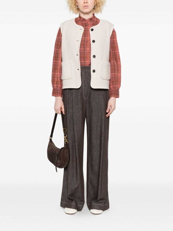 YERSE: shirts online - Norfolk Shirt In Red Checked Pattern