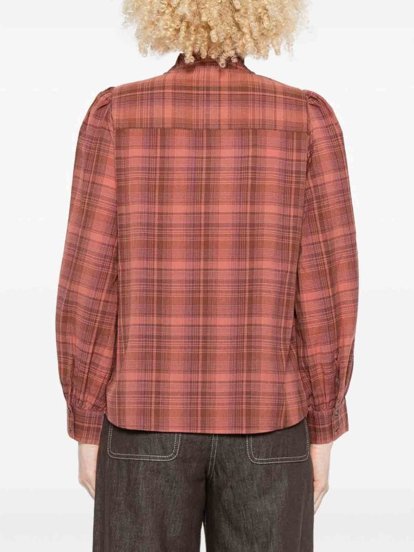 YERSE buy online Norfolk Shirt In Red Checked Pattern