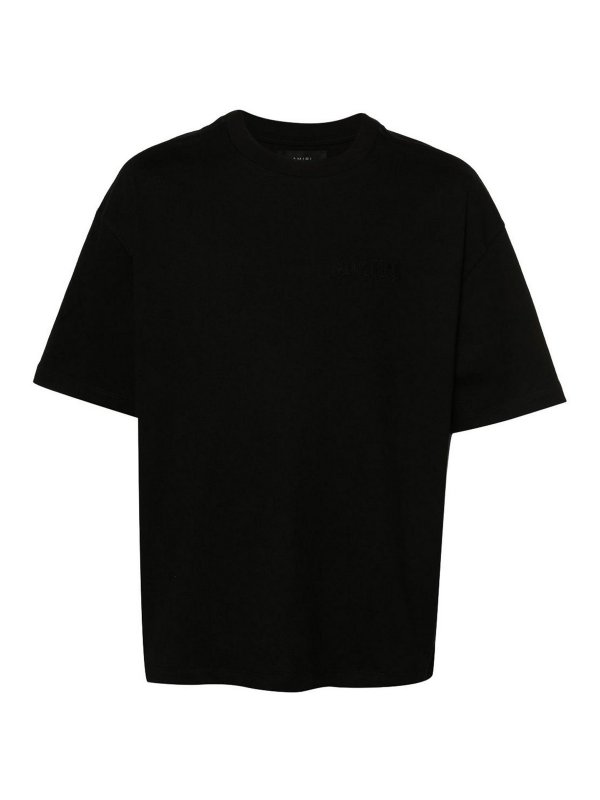 AMIRI: t-shirts - Logo T-Shirt In Black Cotton