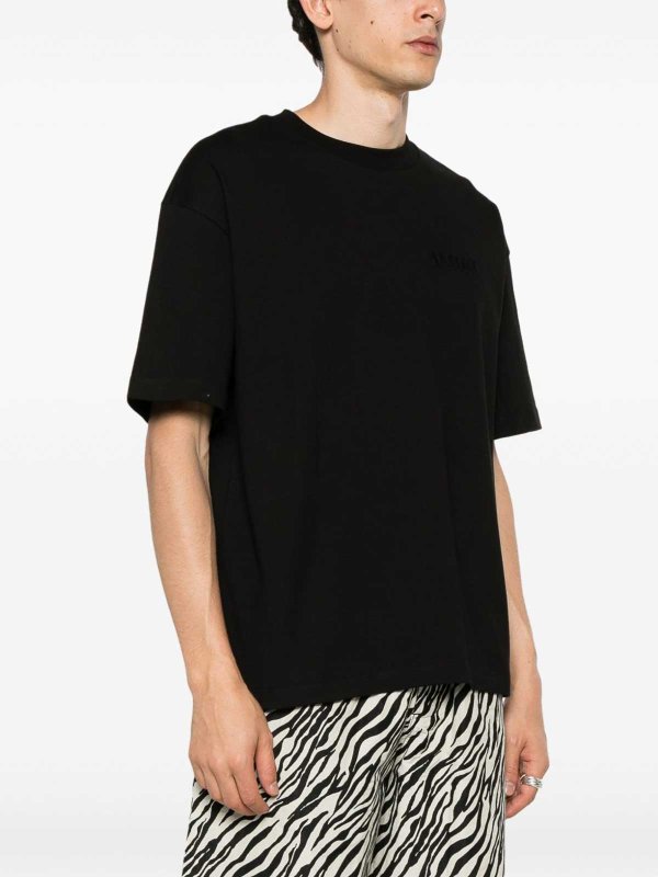 AMIRI: t-shirts online - Logo T-Shirt In Black Cotton