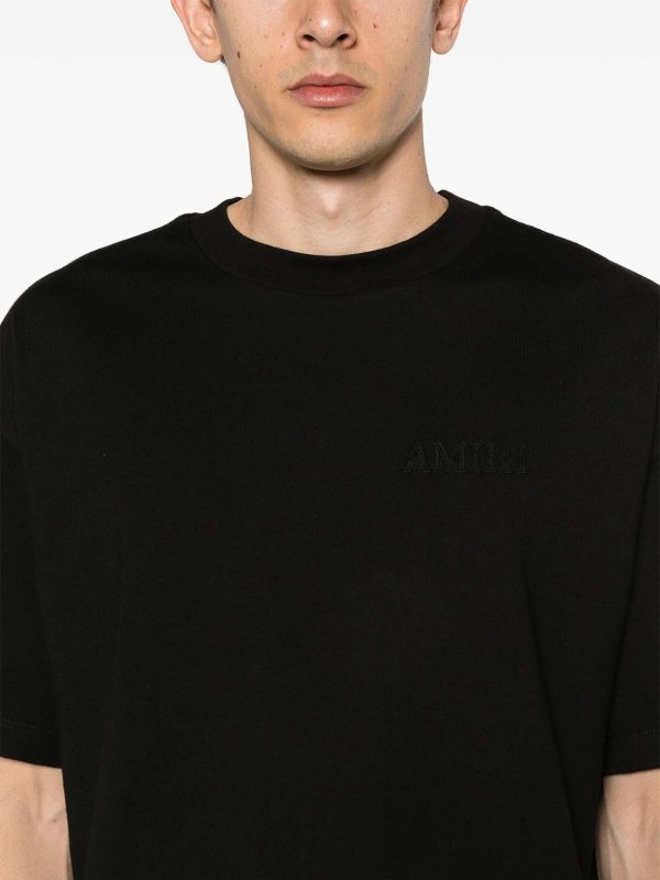 The Best Shops AMIRI: t-shirts - Logo T-Shirt In Black Cotton