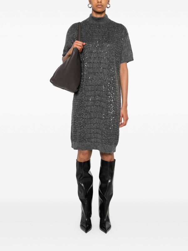 The Best Shops BRUNELLO CUCINELLI: Vestidos cortos - Vestido Corto - Gris
