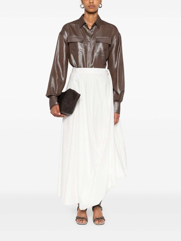 BRUNELLO CUCINELLI buy online Brown Wool Blend Shirt