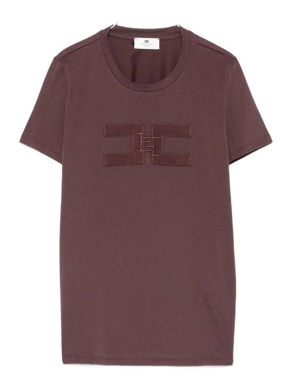 ELISABETTA FRANCHI: t-shirts - Crew Neck T-Shirt With Print