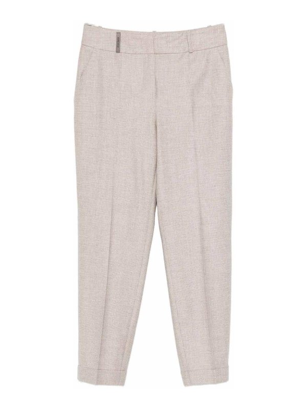 PESERICO: Pantalones casual - Pantalón Casual - Beis