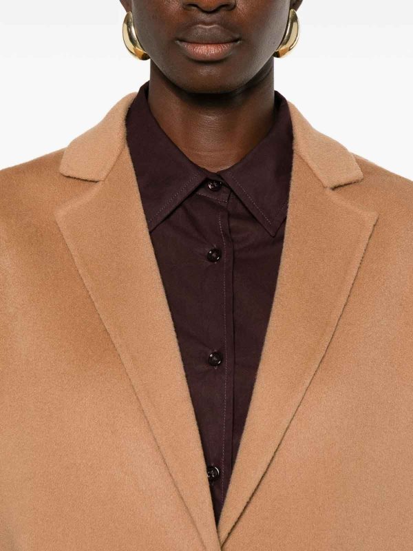 The Best Shops Semicouture: short coats - Camel Wool Coat