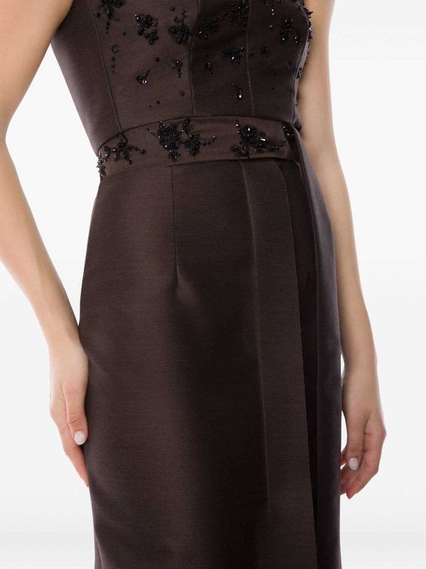 膝丈/ミディスカート - ブラウン shop online: ALBERTA FERRETTI