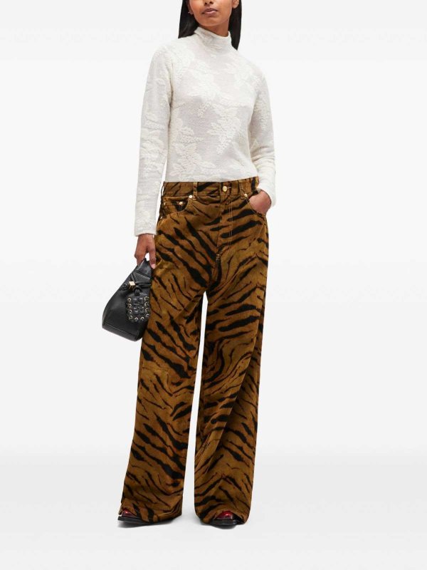 The Best Shops GANNI: straight leg jeans - Zebra Print Jeans