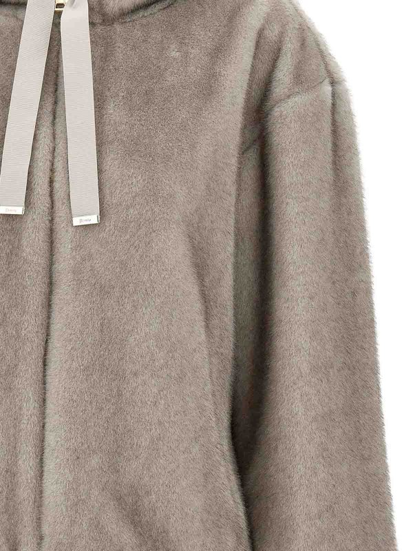 The Best Shops HERNO: Fur & Shearling Coats - Faux Fur Coat With Hood