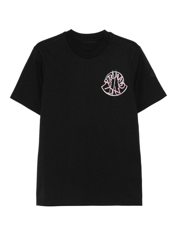 MONCLER: T-shirts - T-Shirt - Schwarz