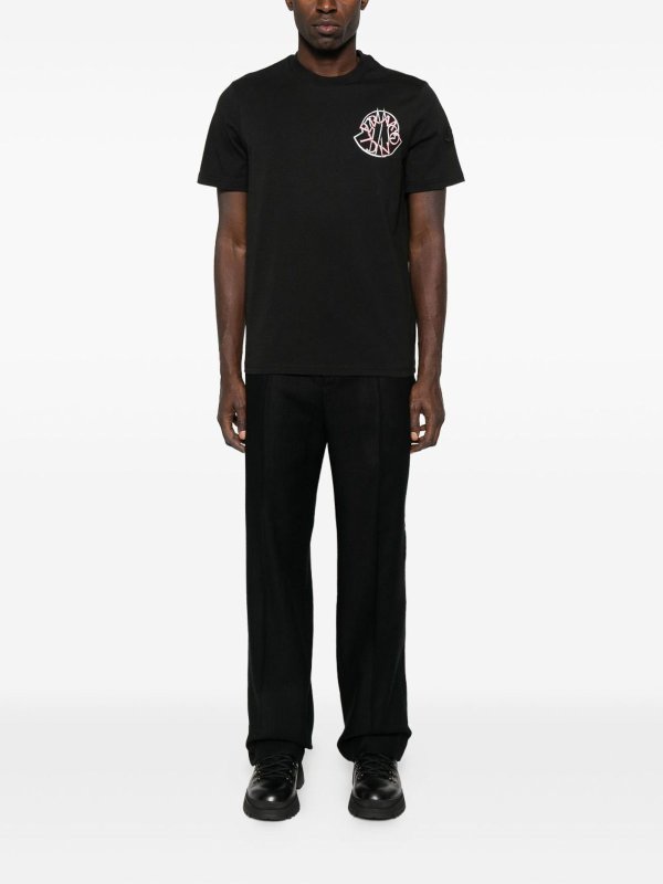 MONCLER: T-shirts online - T-Shirt - Schwarz