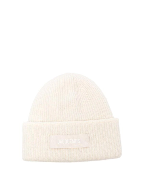JACQUEMUS: beanies - Cream Beanie