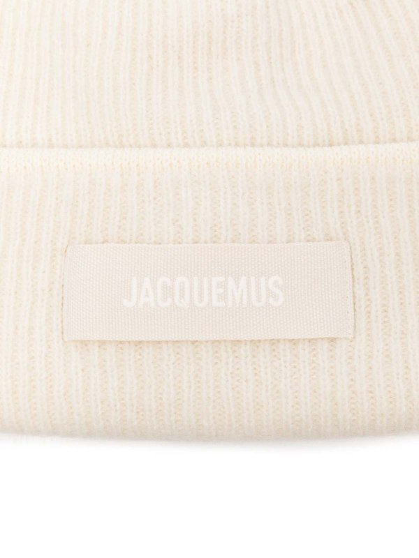 JACQUEMUS: beanies online - Cream Beanie