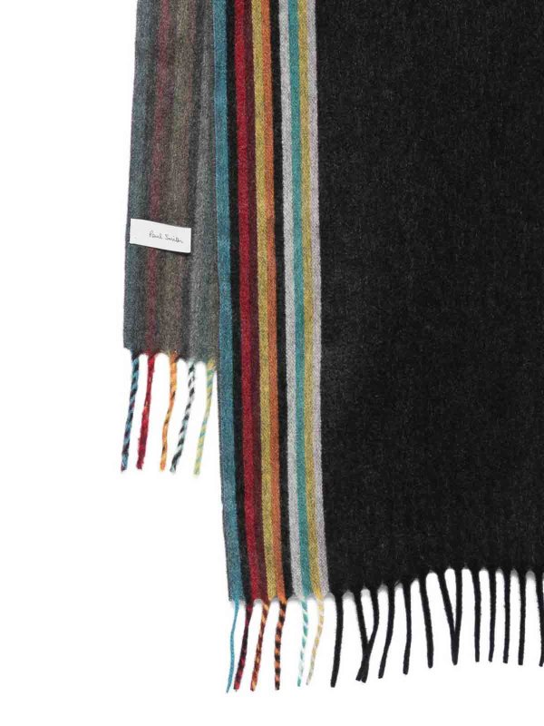 PAUL SMITH: scarves online - Black Scarf