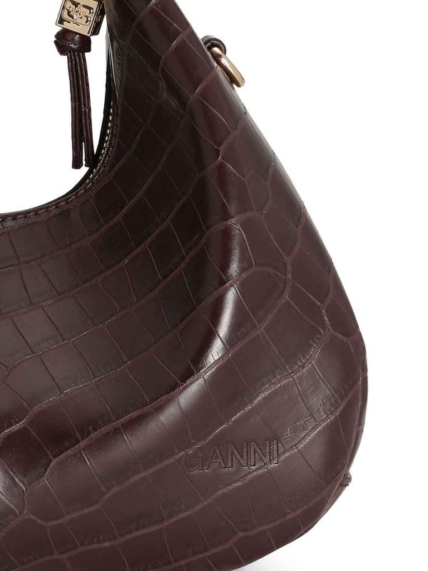 Sac Porté Épaule - Marron shop online: GANNI