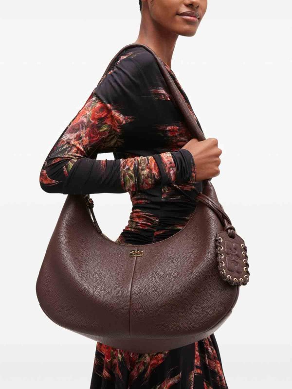 GANNI: Schultertaschen online - Schultertasche - Dunkelrot