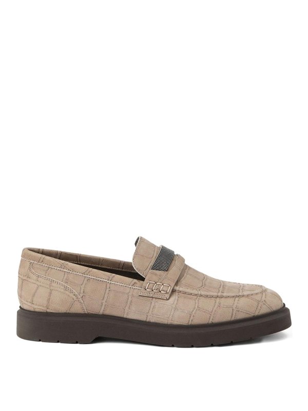 BRUNELLO CUCINELLI: Mocasines y Zapatillas - Mocasines - Beis