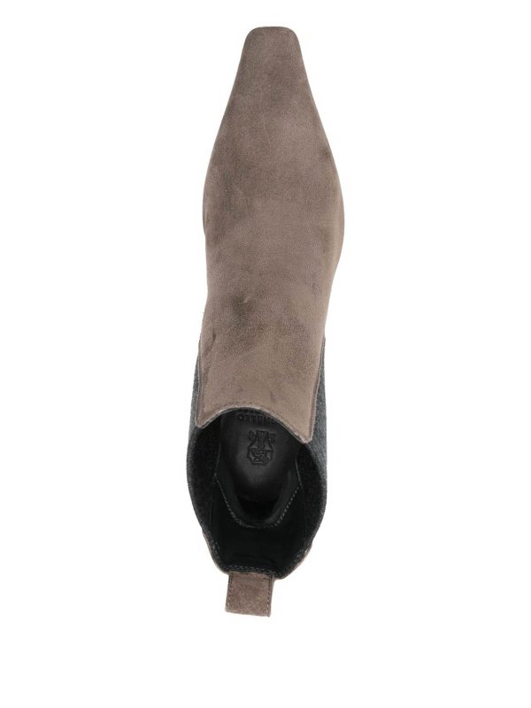 The Best Shops BRUNELLO CUCINELLI: ankle boots - Suede Calfskin Ankle Boots
