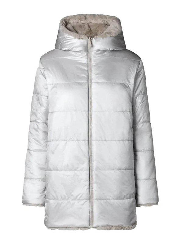 Save The Duck: knee length coats - Bridget Hooded Coat