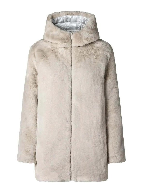 The Best Shops Save The Duck: knee length coats - Bridget Hooded Coat