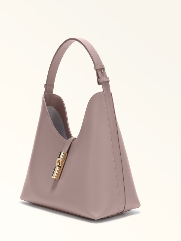FURLA: shoulder bags online - Shoulder bag drop m in Tortora color leather
