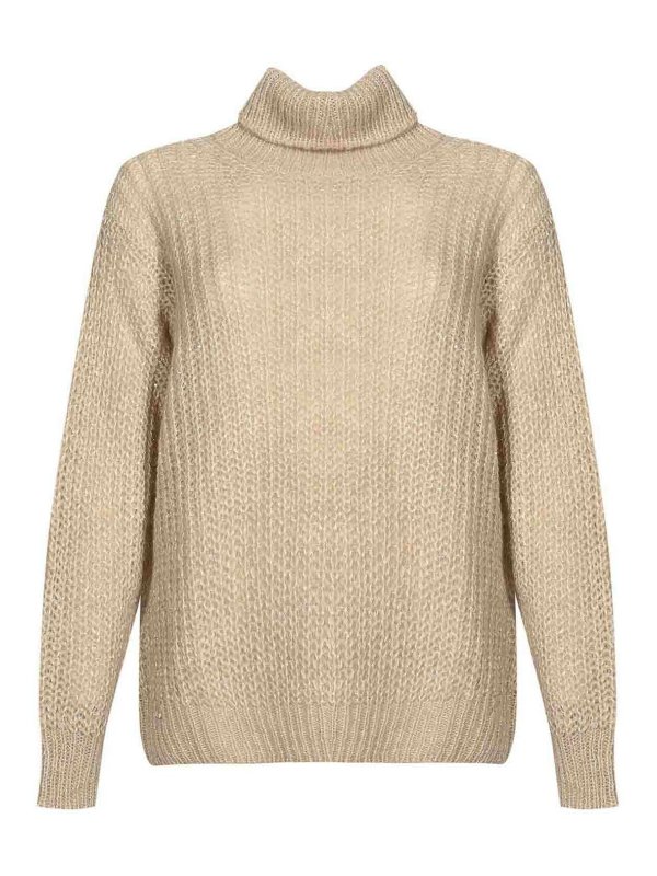 HERNO: Suéteres con cuello pico - Suéter Cuello Redondo - Amarillo