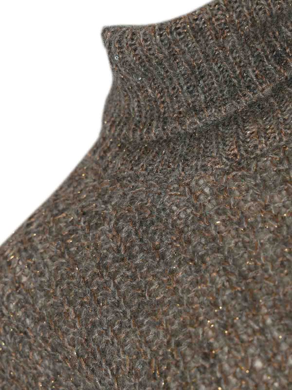 The Best Shops HERNO: Strickpullover mit Rundhalsausschnitt - Rundhalspullover - Grau