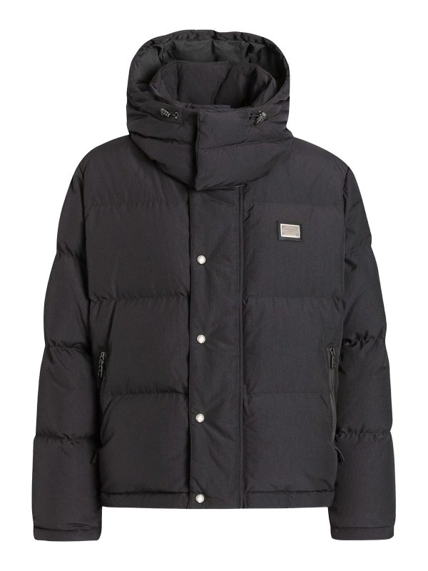 DOLCE & GABBANA: ダウン・ハイテクジャケット - ダウンジャケット - グレー