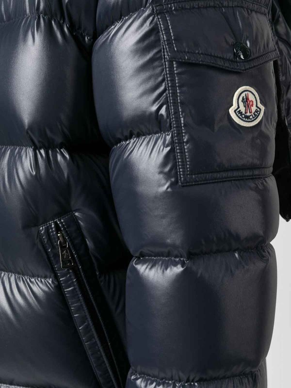 The Best Shops MONCLER: giacche imbottite - Giacca blu corta con cappuccio