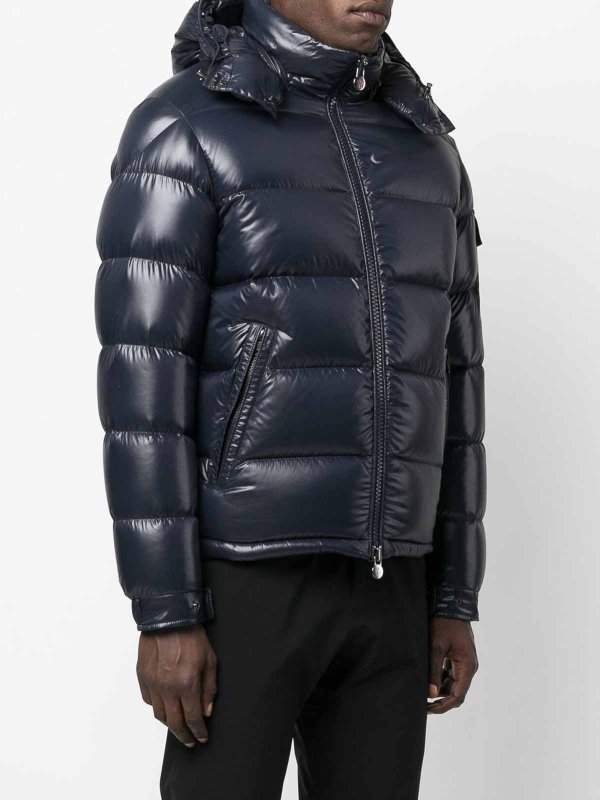 The Best Shops MONCLER: Giacca blu corta con cappuccio