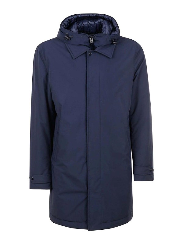 WOOLRICH: padded coats - Coats Blue