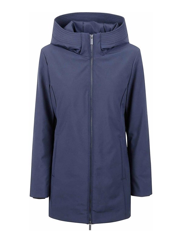 WOOLRICH: padded coats - Coats Blue