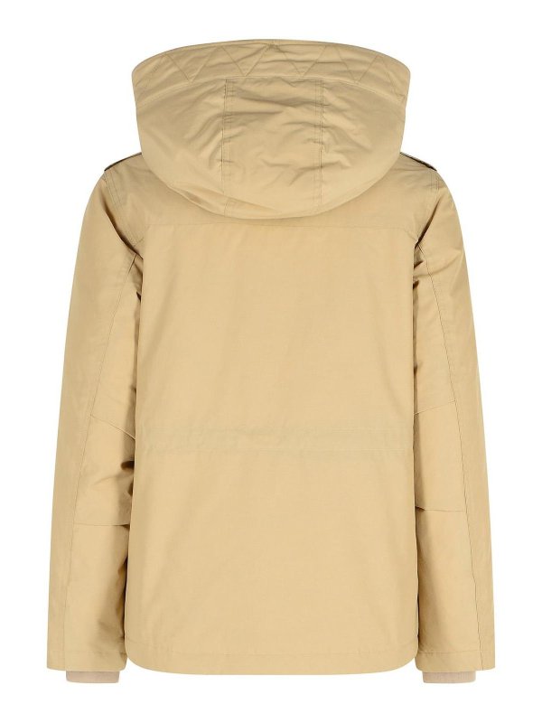 WOOLRICH: casual jackets online - Military Beige Cotton Blend Jacket