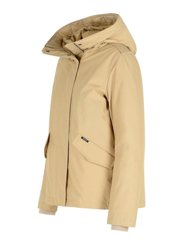 The Best Shops WOOLRICH: casual jackets - Military Beige Cotton Blend Jacket