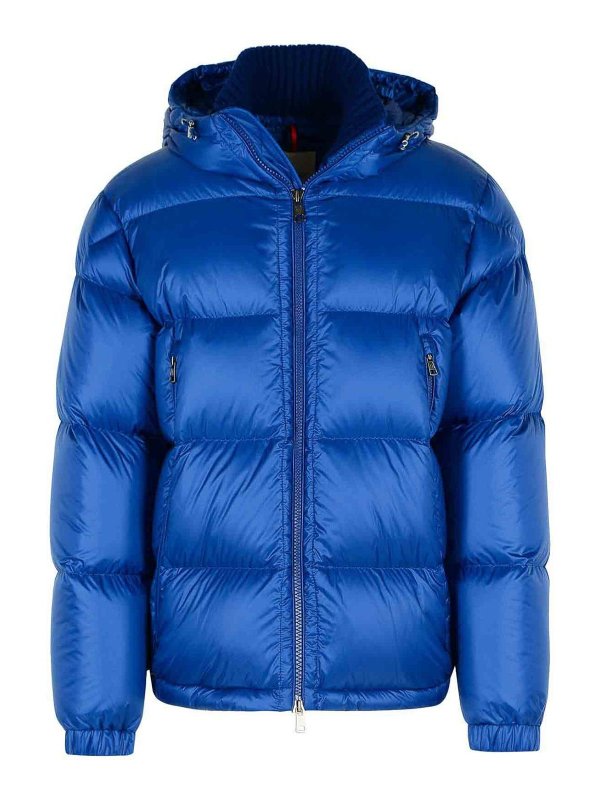 MONCLER: padded jackets - Rivau Blue Polyamide Down Jacket